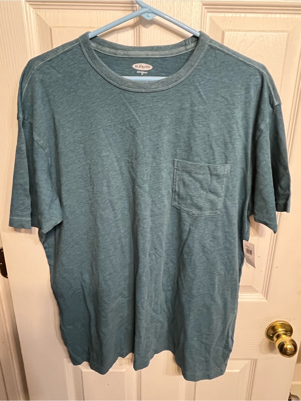 Old Navy Teal Green Short-Sleeve Pocket Tee
